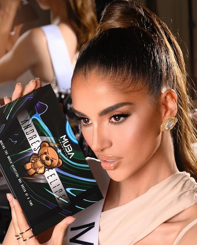 MUBA COSMETICS Andrés Felipe All in One Makeup Palette - Face Makeup Set with 12-Color Matte & Shimmer Eyeshadow Palette with Face Highlighter, Makeup Blush, Contour Powder