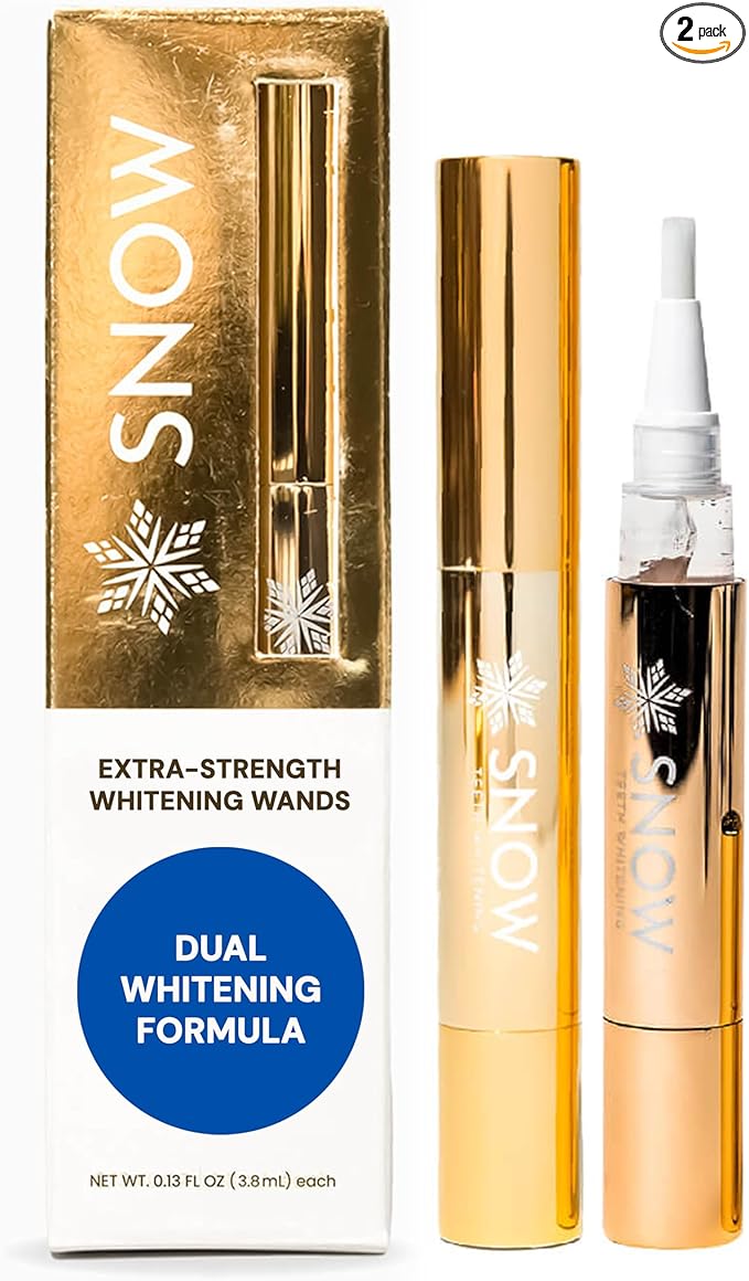 Snow Extra-Strength Teeth Whitening Serum - Oral Care Teeth Whitener Pen - Whitening Pen for Stain Removal & Whiter Teeth - Tooth Whitener with Potassium Nitrate and Hydroxyapatite - 2 Pack