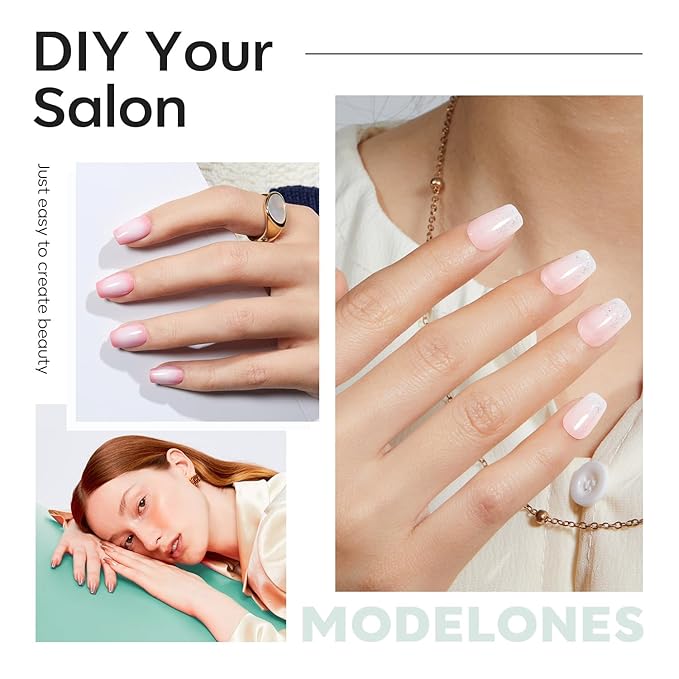 Modelones Extra Short Coffin Fake Nail Tips - 510Pcs Gel Tips Pre-shaped Half Matte Full Cover Clear Acrylic Gel Kit False Press on Nails for Extension DIY Salon 15Sizes