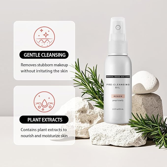 Pre-Cleansing Oil - Makeup Remover Oil to be Paired with Facial Cleanser - Cleanser for Face, Makeup, & Preps for Cleansing(1PCS)