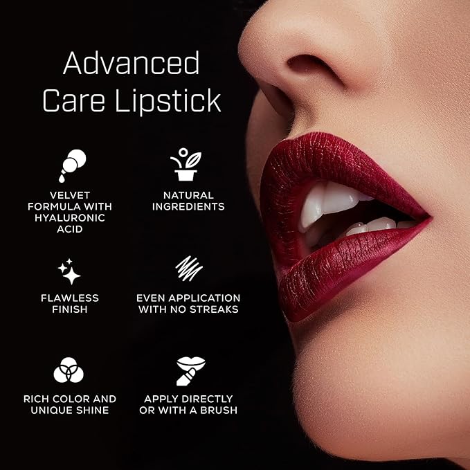 Radiant Professional Advanced Care Lipstick - Ultra Nourishing, Moisturizing Long Lasting Matte Lipstick With Vitamin E- UVA UVB Filters For Sun Protection- VELVET (07 ROSEWOOD – PINKISH BROWN)