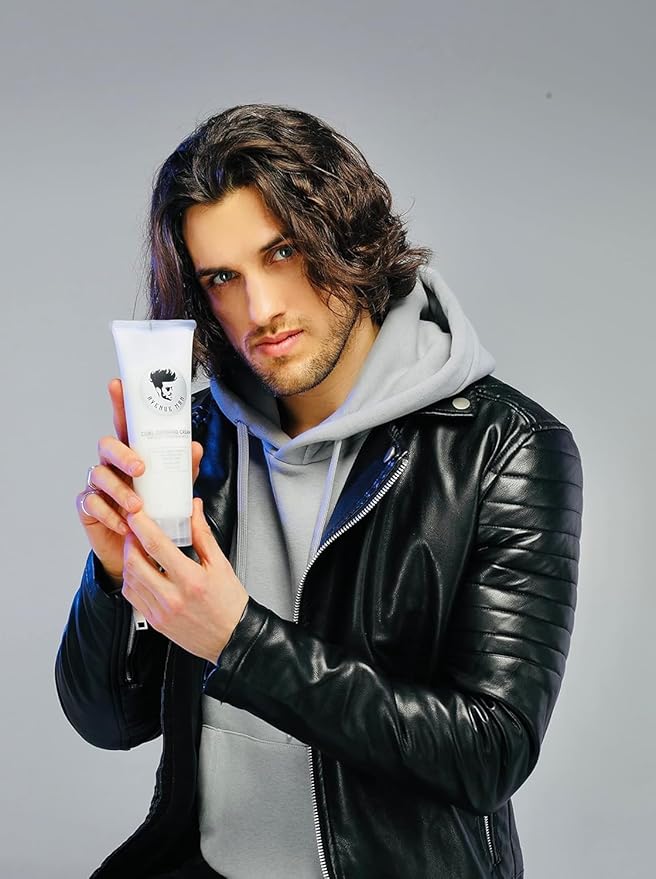 Avenue Man Curl Defining Cream - Unscented Hold Forming Curl Cream for Men with Keratin, Acai & Herbal Extracts - Frizz Control, Humidity Resistant, Lightweight Texture - Curly Hair Products for Men