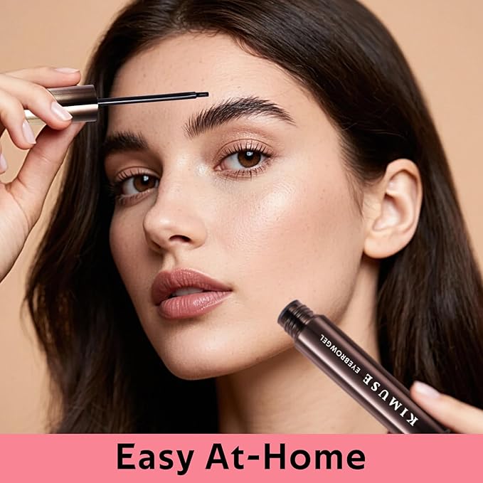 KIMUSE Instantly Semi-Permanent Eyebrow Gel, Long Lasting Eyebrow Tint, Waterproof Tinted Eye Brow Gel, Transfer-Proof, Smudge-Proof, Eyebrow Makeup Gift for Women & Girl, 0.17oz