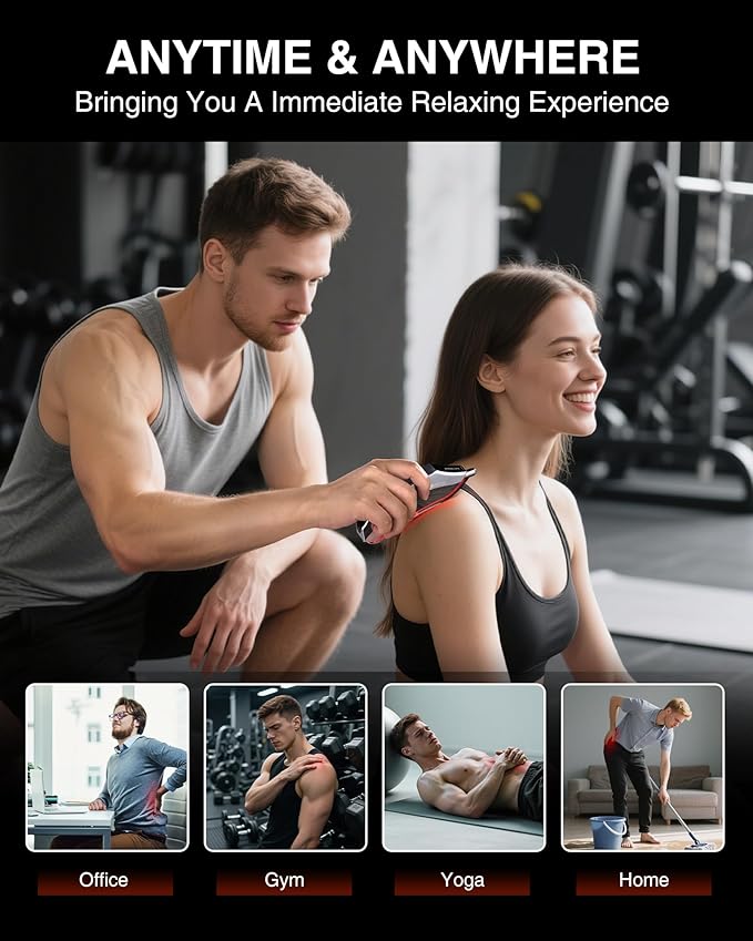 kensen Heated Muscle Scraper Tool - 2025 New Electric Fascial Knife for Deep Tissue Massage with Light-Care 4 Modes 3 Heating 3 Vibration for Athletes Workers Soothing Whole Body Gua Sha Tool Gift