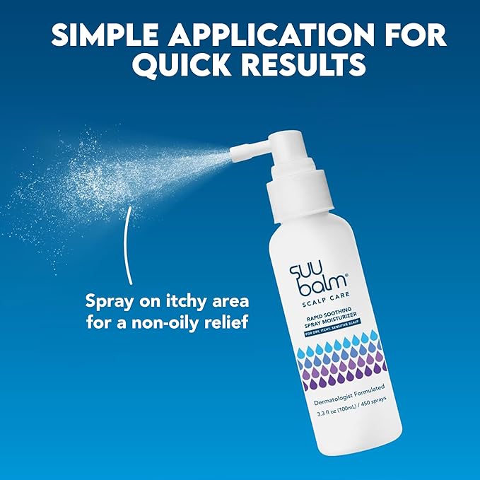 Rapid Itch Relief Anti-Dandruff Scalp Spray Moisturizer, Dry Scalp Spray, Cooling Itchy Scalp Treatment for Flaky Sensitive & Psoriasis, Derm-Formulated. Menthol & 5 Ceramides, 1.35 fl oz