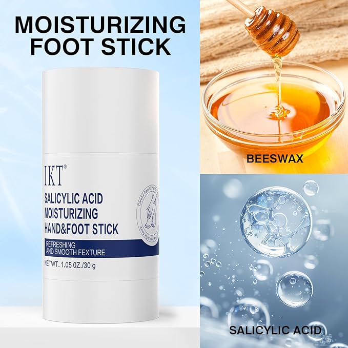 Foot Cream Stick for Dry Cracked Heels,Moisturizing Balm with Olive Oil,Roll-On Repair Treatment for Rough Feet, Hands & Elbows,No Mess Foot Lotion Alternative,1.05 oz,1 pack
