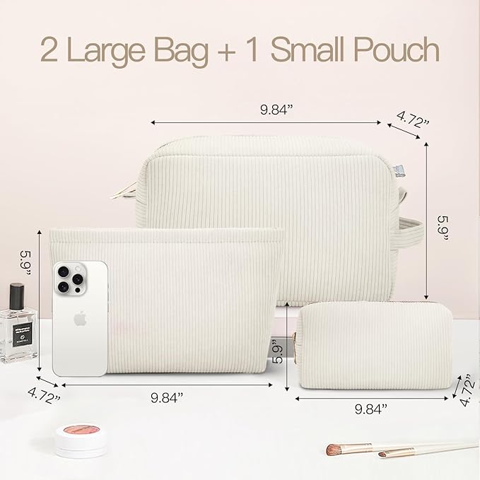 3 pieces makeup bag cosmetic