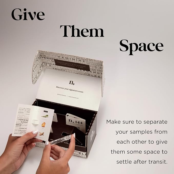 Noteworthy Fragrance Sampler Set | Luxury Perfume Samples | Includes Credit Toward 100ml Purchase | Notes of Vanilla, Sandalwood, Citrus & More | Cruelty-Free, Made in USA (Best Sellers - 8 Samples)