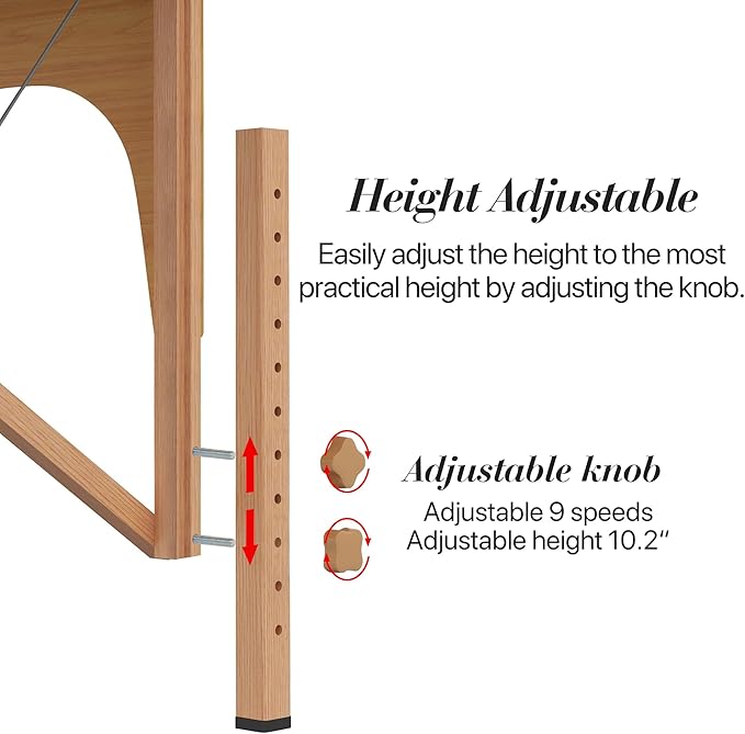 Massage Table Massage Bed, Portable 3 Section Foldable Tattoo Bed, Height Adjustable Lash Spa Bed with Face Cradle, Home Light Weight Facial Salon Bed with with Wood Frame, Light Pink