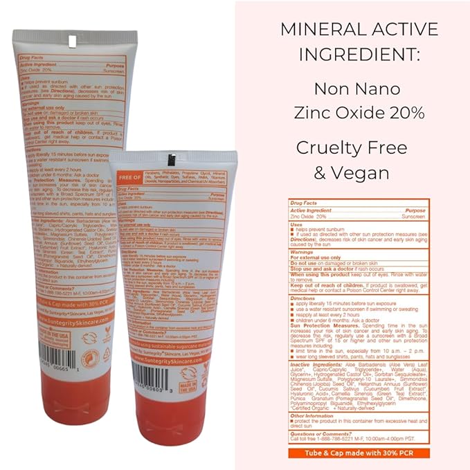 Suntegrity UNSCENTED Mineral Sunscreen For Body - 5 oz.