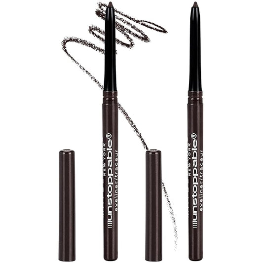 Maybelline Unstoppable Waterproof Mechanical Brown Eyeliner Pencil, Easy to Apply, Smooth Glide, Up to 24 Hour Wear, Espresso, Pack of 2