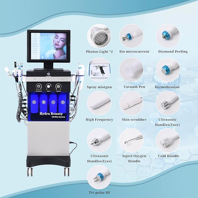 Hydrogen Oxygen Facial Beauty Skin Machine Improvement in The Appearance of Cellulite Device
