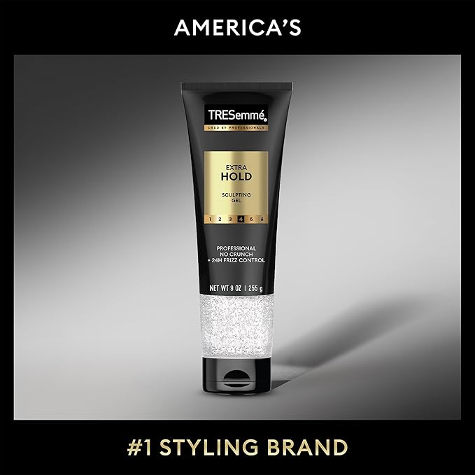 TRESemmé Hair Gel, Sculpting, Extra Hold, 3-Pack + Keratin Repair Instant Recovery Mask – Frizz Control, Professional Quality Styling Products, Alcohol-Free