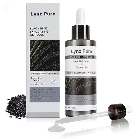 Peel Shot Glow Black Rice & Niacinamide Exfoliating Ampoule - Soft Peel for Face & Body to Visibly Refine Pores, Brighten Skin, Deep Pore Cleansing - For All Skin Types, 2.71 Fl Oz