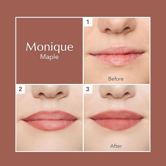 Thrive Causemetics Lip Filler Long-Wearing + Plumping Lip Liner, Shea Butter Hydrating Lip Plumper Retractable Lip Liner Pencil, Built In Sharpener, Vegan & Cruelty Free, Monique (Maple)