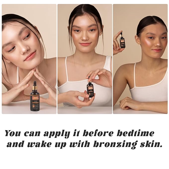 Sun Free-Self Tanning Drops-Plant extraction formula-Sunless Self-Tanner for a Natural-Gentle and non irritating-DIY Skin Color