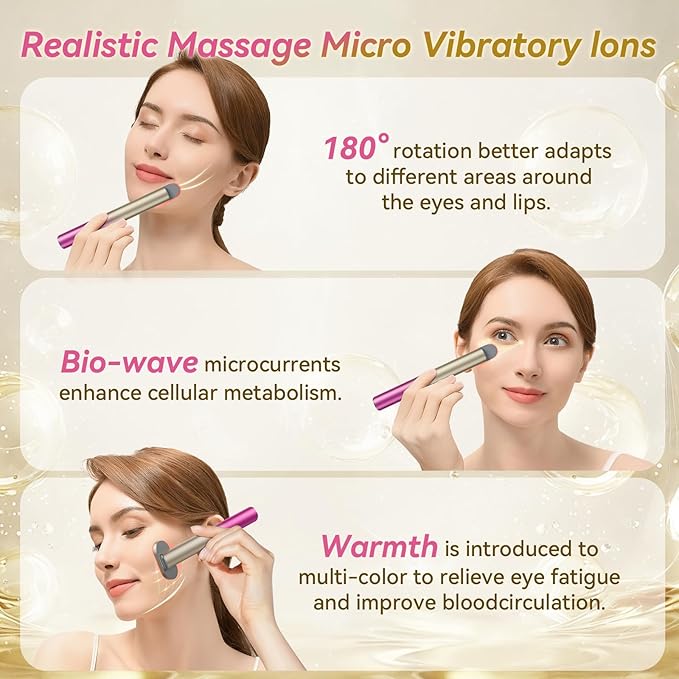 7 in 1 Red-Light-Therapy，Red Light Therapy for Face Eye Skincare Equipment at Home，Red for Skincare & Blue Rejuvenation Tool (Rose Purple)