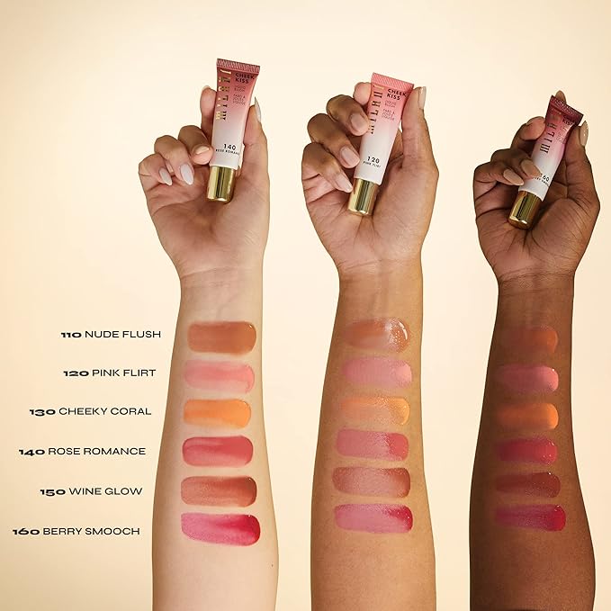 Milani Cheek Kiss Liquid Blush Makeup - Blendable & Buildable Cheek Blush, Lightweight Liquid Blusher and Cheek Color (New Wine Glow)