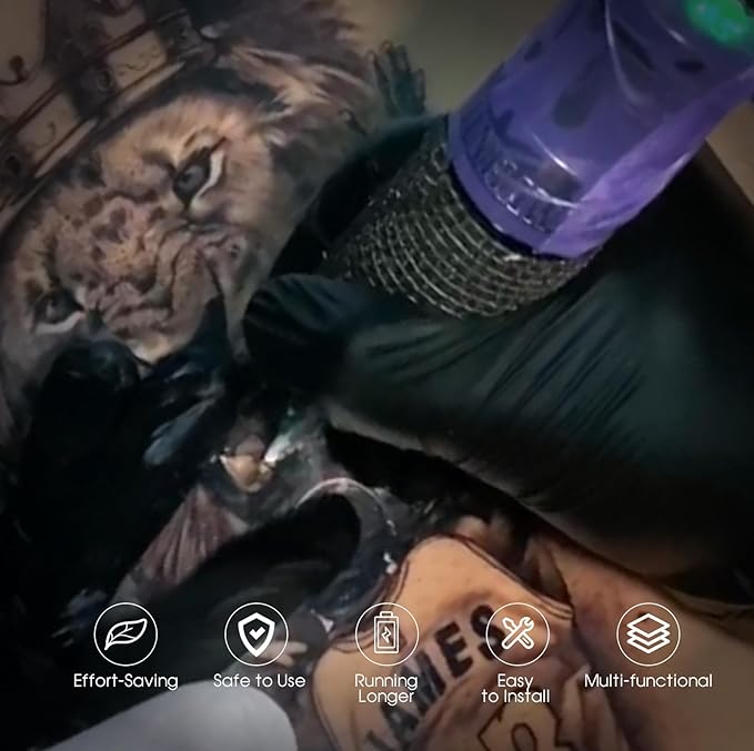 Dragonhawk Complete Tattoo Gun Kit Cordless Tattoo Machine Pen Kit Beginner Pro Tattoo Kit Cartridges Needles Coreless Motor 3.5mm Stroke Length