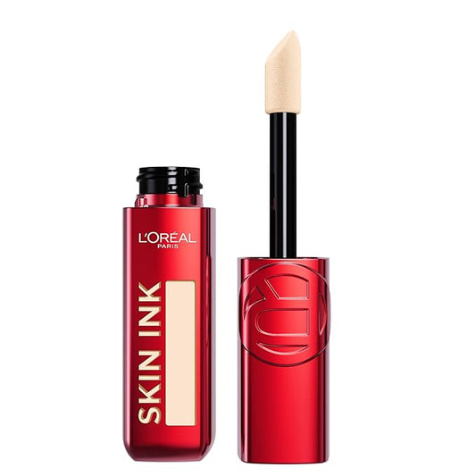 L'Oreal Paris Infallible Skin Ink 2-in-1 Foundation Concealer Hybrid Face Makeup, up to 48HR Transfer-Resistant with Buildable Light to Full Coverage, 15 Fair Neutral