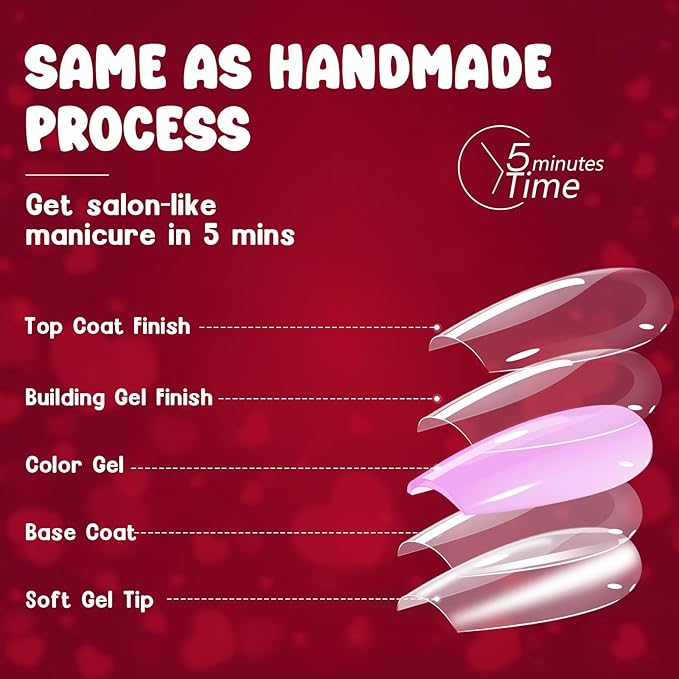 Cat Eye Press on Nails Red - 5 Styles Red Press on Nails Short Square, Soft Gel x Coat Nails False Nails, Bt Art Box Press On Nails in 16 Sizes -160 PCS Soft Gel Fake Nails Kit