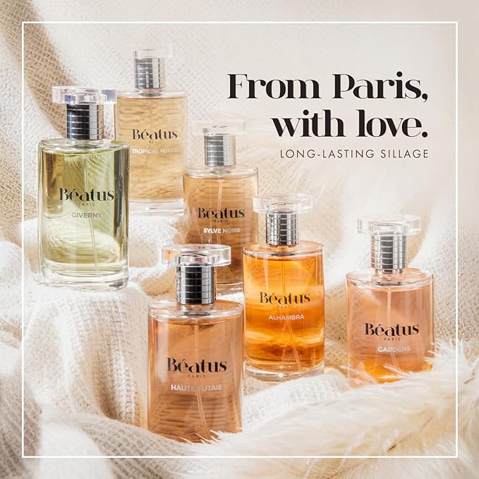 Beatus Paris Alhambra - Luxury Perfume for Women - Eau de Parfum - Long-Lasting Floral Fragrance - Notes of Black Pepper, Mandarin, Jasmine, Vanilla Scent - All Day Wear Travel Size EDP Spray - 3.4 oz