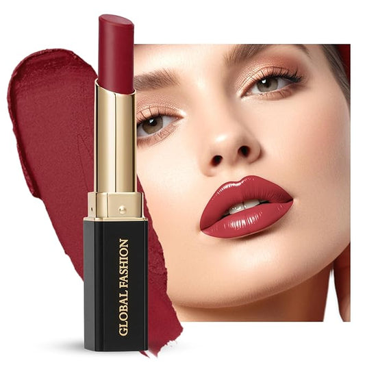 Global Fashion Silk Smooth Matte Lipstick – Long-Lasting, Luxurious Color, Rich Hydration, Lightweight Formula, Lightweight Matte Lip Color for Women, Available in Multiple Shades (122, 0.12 oz)