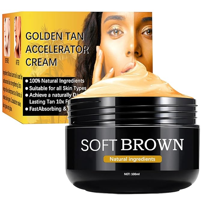 Luxury Intensive Tanning Gel, Natural Tanning Accelerator Cream Gel, Brown Tanning Gel, for Sunbeds & Outdoor Sun (1PC)