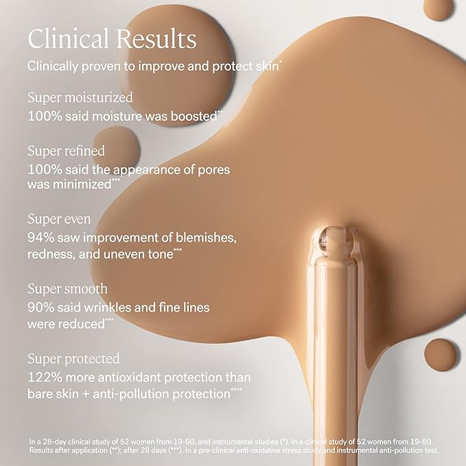 ILIA - Super Serum Skin Tint SPF 40 | Non-Comedogenic, Vegan, LIghtweight to Help Against Blue Light, + Pollution while Hydrating, Smoothing, + Refining (Ora ST6, 1 fl oz | 30 ml)