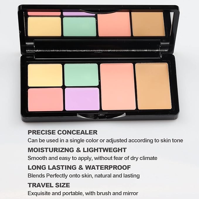 Concealer Contour Palette, Cosmetics Cream Contour and Highlighting