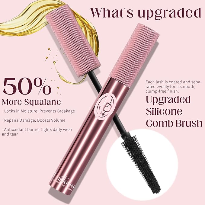 Unidollss Tubing Mascara Volume and Length Black Upgrade Lengthening Long Lasting, New Brush, No Smudging, No Clumping, Washable Voluminous Tubing Mascara, Gluten-free Safe for Sensitive Eyes