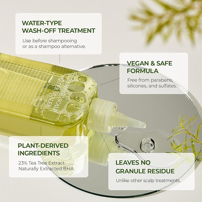 STEAMBASE Tea Tree Scalp Water Scaler | Scalp Exfoliator for Itchy Dry Flaky Scalp, Buildup Remover, Treatment for Excess Sebum Oily Greasy Hair | Korean Hair Care Products, Travel Size, 1.69 fl oz