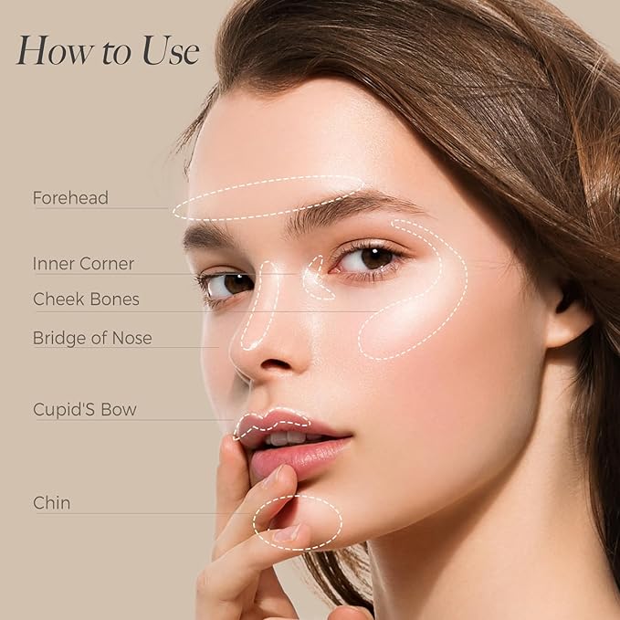 Dewy Highlighter Makeup, Highlighter Makeup Stick for Face and Body, Radiant & Shimmer Glow, Buildable Color for All Day | Vegan & Cruelty-Free | Champagne Rose Gold 15g/0.53fl.Oz