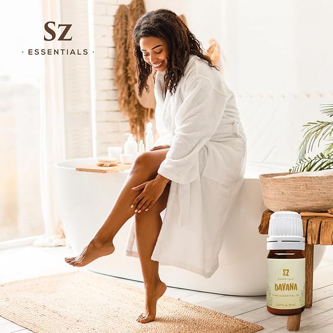 Davana Essential Oil - 100% Pure & Undiluted - Extracted from Artemisia Pallens- Sweet and Sour, Dried-Fruity, and Watermelon-Like Aroma Therapeutic Grade & Vegan - 0.17 oz (5 ml)