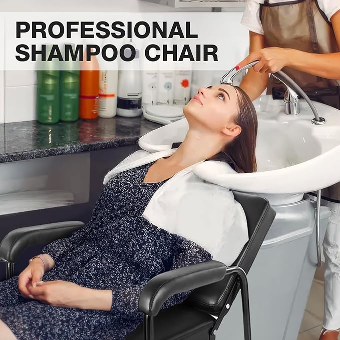 Shampoo Chairs Reclining Shampoo Chairs for Salon Barber Chair Hair Stylist Chair Auto Recline Salon Chair Spa Beauty Equipment for Hair Stylists, Tattoo Artists, Cosmetologists