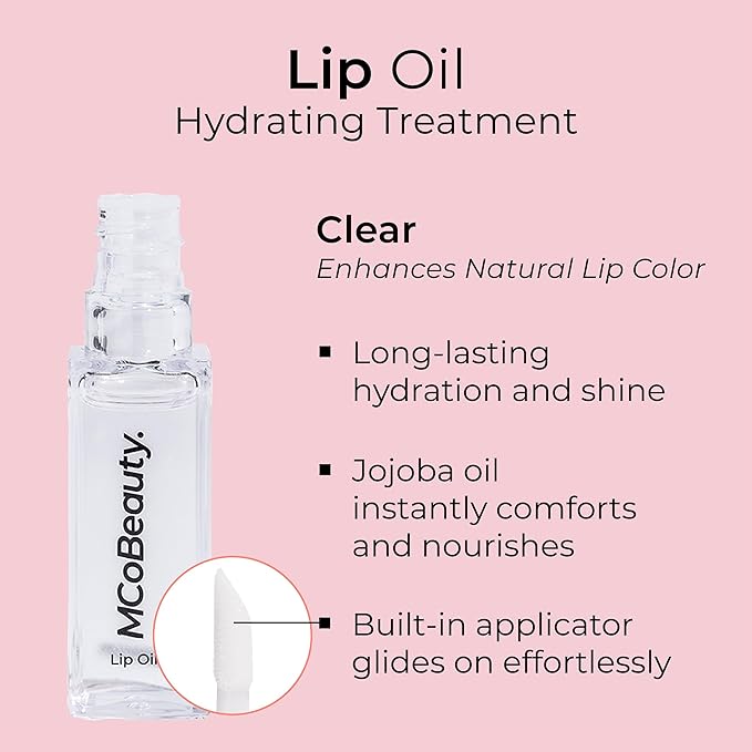 MCoBeauty Lip Oil Hydrating Treatment, Clear, Cruelty
