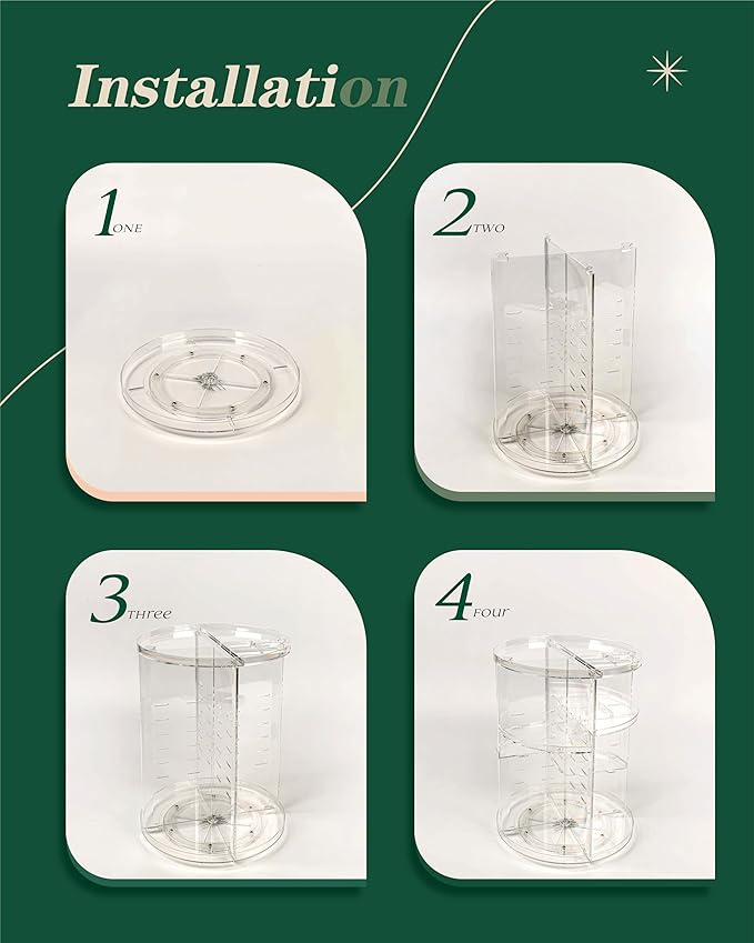 Rotating makeup organizer, 360 spinning