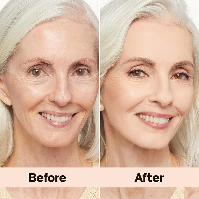 OETUIOW Mushroom Head Air Cushion CC Cream with Setting Powder Makeup Set, Controls Shine & Smooths Complexion, Blurs Fine Lines & Imperfections, Even Skin Tone for All Skin Types (Natural Color)