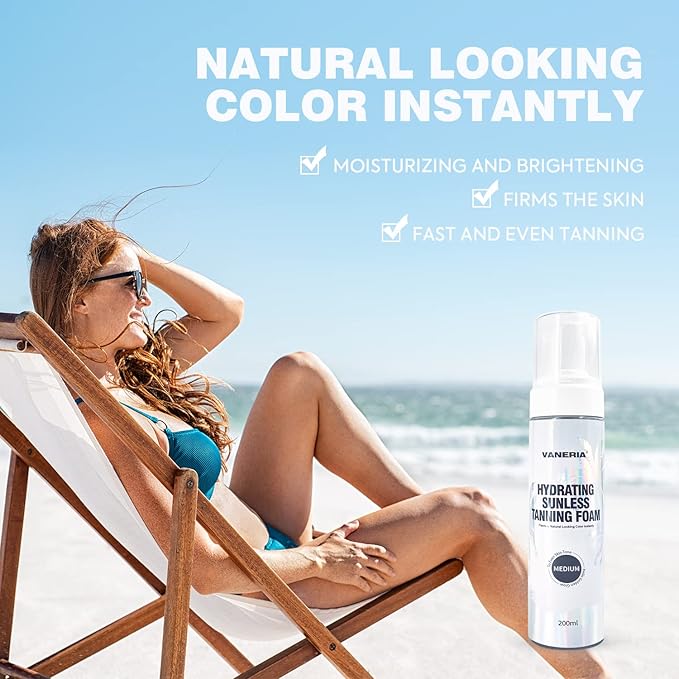 VANERIA Natural Self Tanner Mousse,Brown