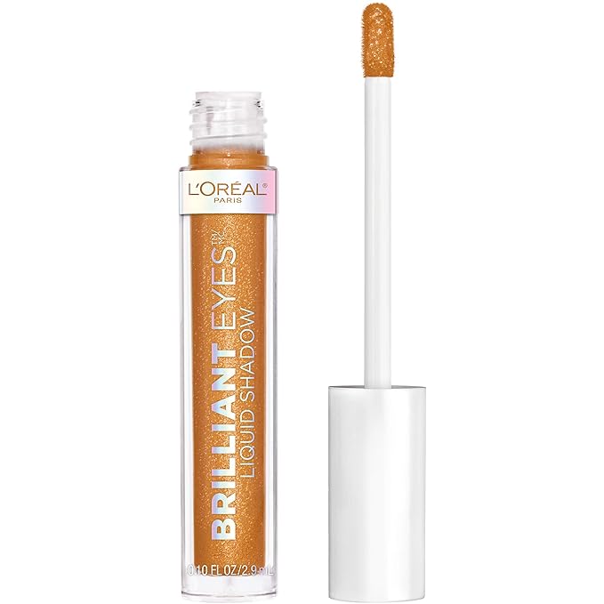 L'Oreal Paris Brilliant Eyes Shimmer Liquid Eye Shadow, Longwearing Lasting Shimmer, Crease Resistant, Flake-Proof, Precision Applicator, Quick Dry, Non-Greasy, Precious Lava, 0.1 oz.