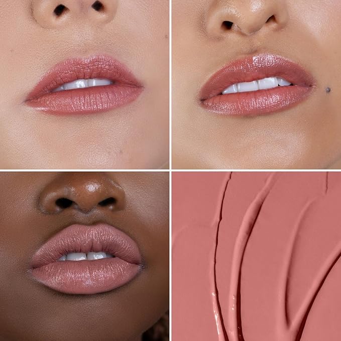 OFIR Lip Rouge Satin Hydrating Lipstick | Full Coverage Cream Lipstick Long Wear | Lightweight Lip Satin Finish with Shea Butter Apricot Oil | Pink Smoothie - Muted Pink 0.12 oz