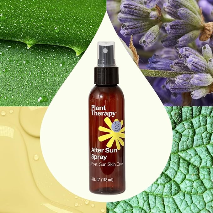 Plant Therapy After Sun Spray 4 oz, Natural Sunburn Relief, Instantly Soothes & Supports Skin Recovery, Reduces Discomfort from Irritated Skin, Includes Aloe Vera