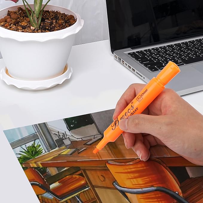 Highlighters Bulk Pack, 96 Count, Assorted Colors, Chisel Tip, suitable for Adults Highlighting Planner Notes, Office School Supplies