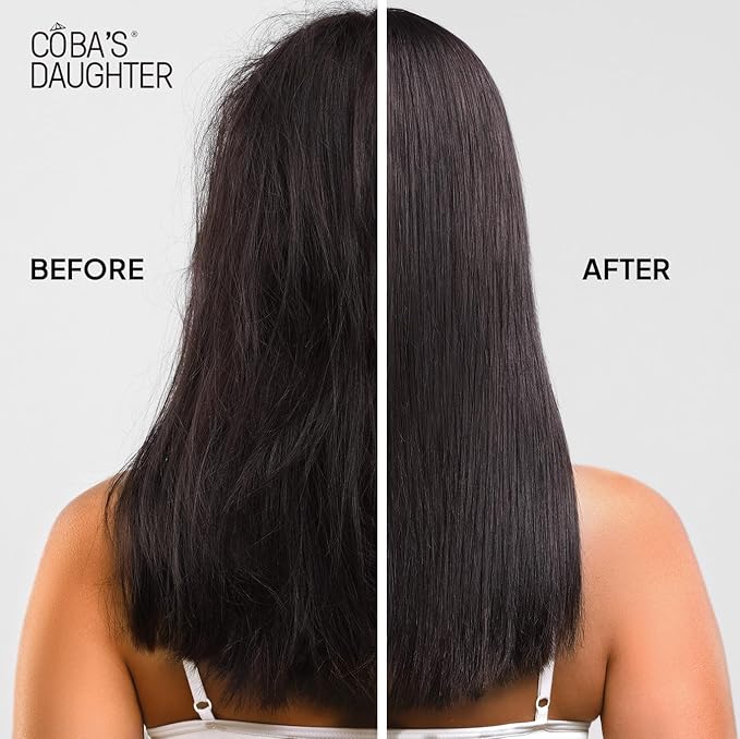 COBA'S DAUGHTER Heat Protectant & Frizz Control Oil | 7 Herbal Oils Infused | Hair Gloss Treatment | Hair Perfume | Nourishing Serum for Curly Hair| Dry Hair | Lavender Scent (1.69 oz)