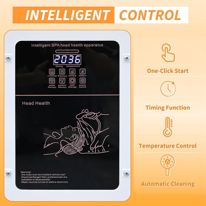 Japanese Head Spa Equipment, Moxibustion Moxa Shampoo Bed, Head/Feet/Back Massage Therapy Table, with Foot Bath Basin, Bianstone Magnetic Therapy, for Spa Beauty Salon Barber (D)