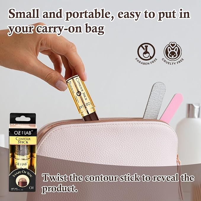 Beauty Shape of You Contour Stick – Multi-Use Creamy Formula for Contouring and Eyeshadow – Available in 4 Shades (04 - Tan To Dark, 8G / O.28 FL.OZ（pack of 1）)