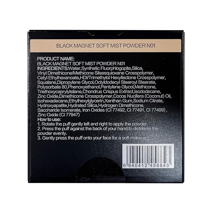 CARSLAN 1.0 Waterproof Face Pressed Powder Compact, 24H Longlasting Oil Control Pressed Setting Powder Talc-Free Makeup, Shine Free, Poreless, Smooth, 01 Natural Beige for dry&com skin (0.28Oz)