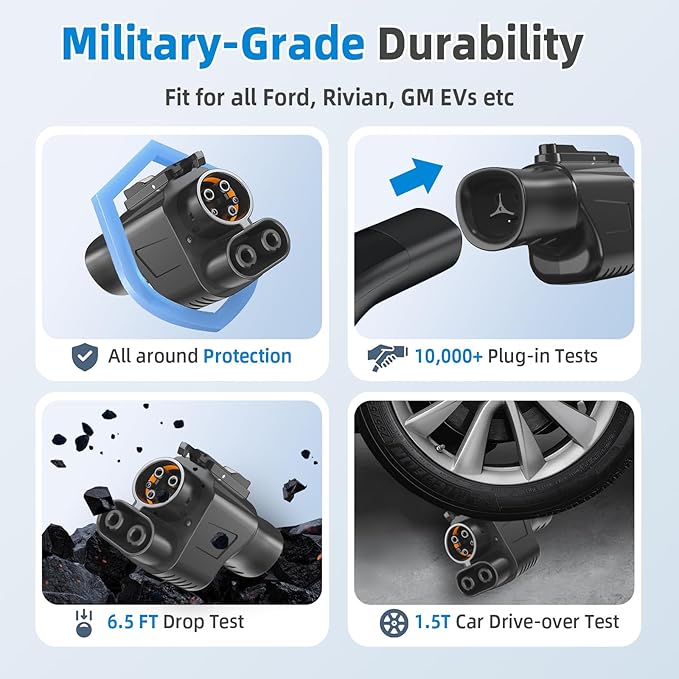 2025 Upgraded for Tesla Supercharger to CCS1 Charger Adapter, Max 500A 1000V Fast Charge NACS to CCS Electric Vehicle Charging Adapter Compatible with Tesla Supercharger, Fit for Rivian,Ford,GM EVs