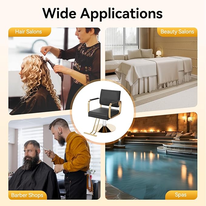 YIYIBYUS Salon Chair for Hair Stylist, 360° Swivel Barber Chair with Heavy Duty Hydraulic Pump, Spa Beauty Equipment for Hair Stylist Women Man, Max Load Weight 440 Lbs