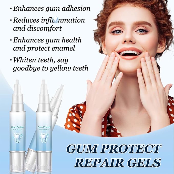 Neslemy Gum Gel,Neslemy Gum Shield Therapy-Gel,Teeth Whitening Gums Instant Soothing Gels,Dentizen Gum- TherapyGel,Instant Tooth Whitening Pens for Oral Care (3PCS)